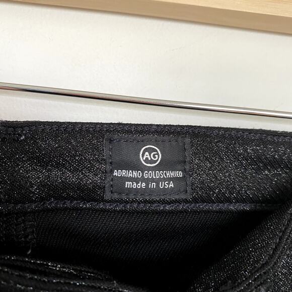 AG Adriano Goldschmied The Legging Super Skinny Silver Glitter Pants 30 - Picture 4 of 8